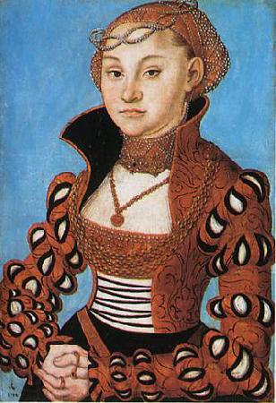 Lucas Cranach Portrait d'une noble dame saxonne France oil painting art
